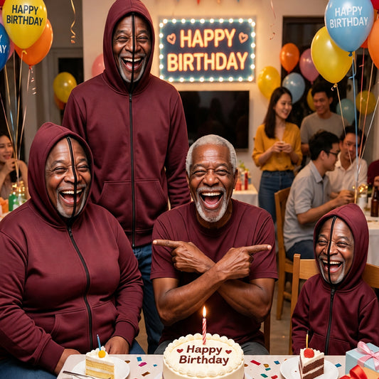 Funny Birthday Party - Personalized Birthday Full Face Zipper Hoodie