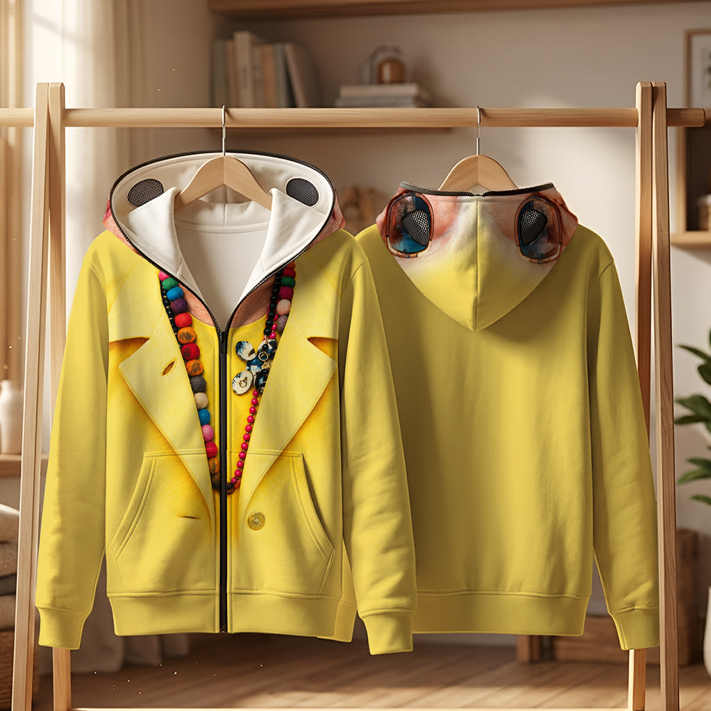 Lustige Geburtstagsfeier - Personalisierter Hoodie mit vollem Reißverschluss