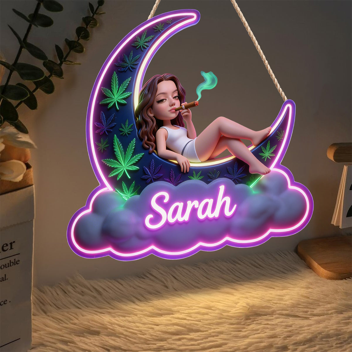 Any Photo - Personalized Weed LED Light Acrylic Sign