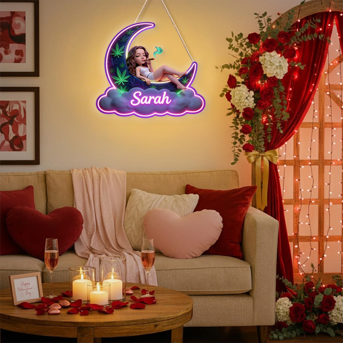 Any Photo - Personalized Weed LED Light Acrylic Sign