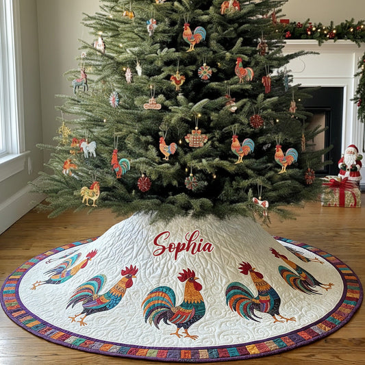 Love Chicken - Personalized Chicken Tree Skirt