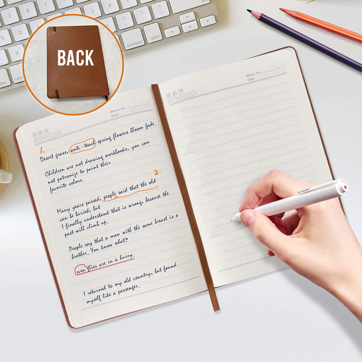 Letter To Heaven - Personalized Memorial Leather Journal