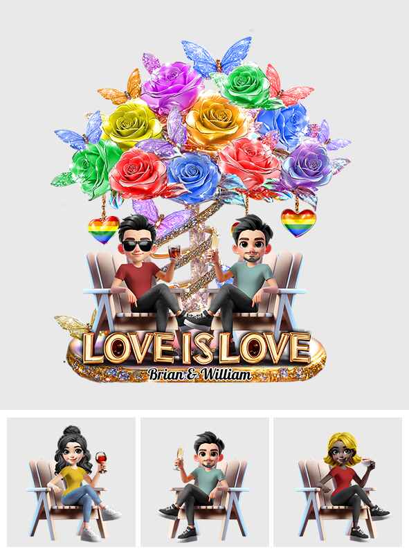 Liebe ist Liebe – Personalisierte Acrylplakette zur Unterstützung der LGBT-Community in individueller Form