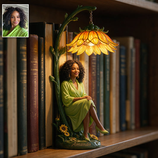Personalisierte Monatsblumen-Lampe - Individuelle Selbstliebe Bücherregal-Lampe