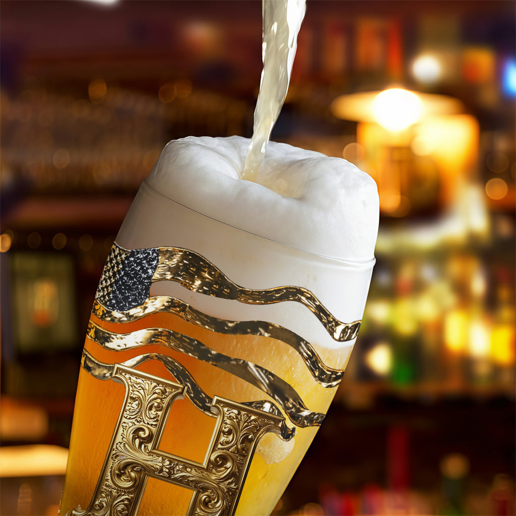 Anfangsbuchstabe des Namens - Personalisiertes Bierglas