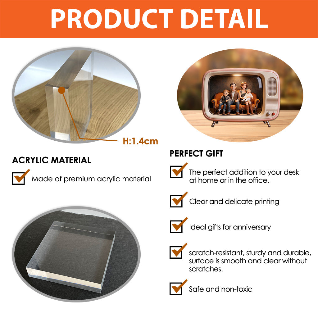 Unser Lieblingsmoment – ​​Personalisierte Acrylplakette in individueller Familienform