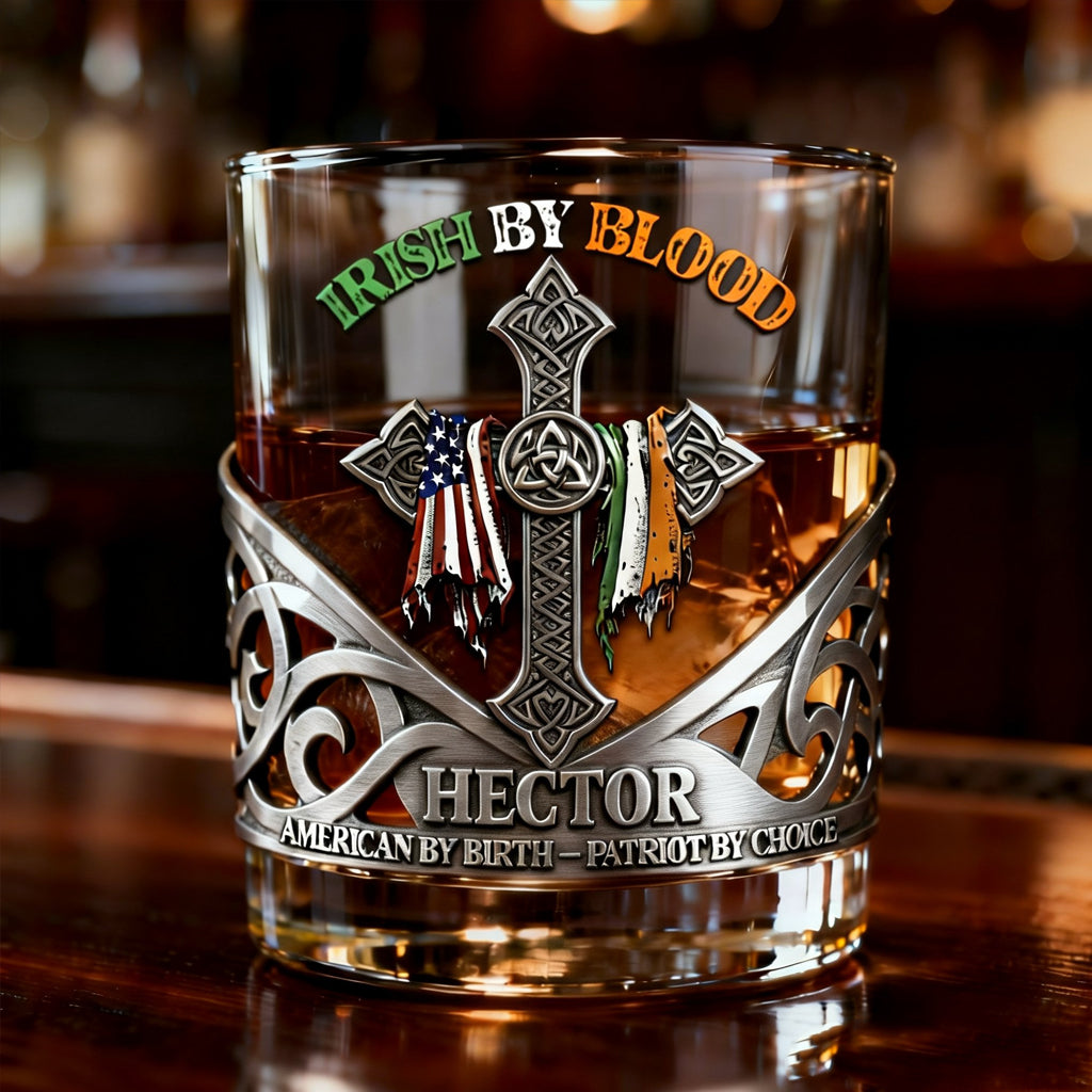 Irisch von Geburt – personalisiertes irisches Whiskeyglas