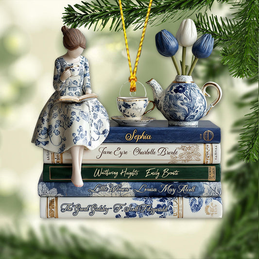 Love Books - Personalized Book Ornament