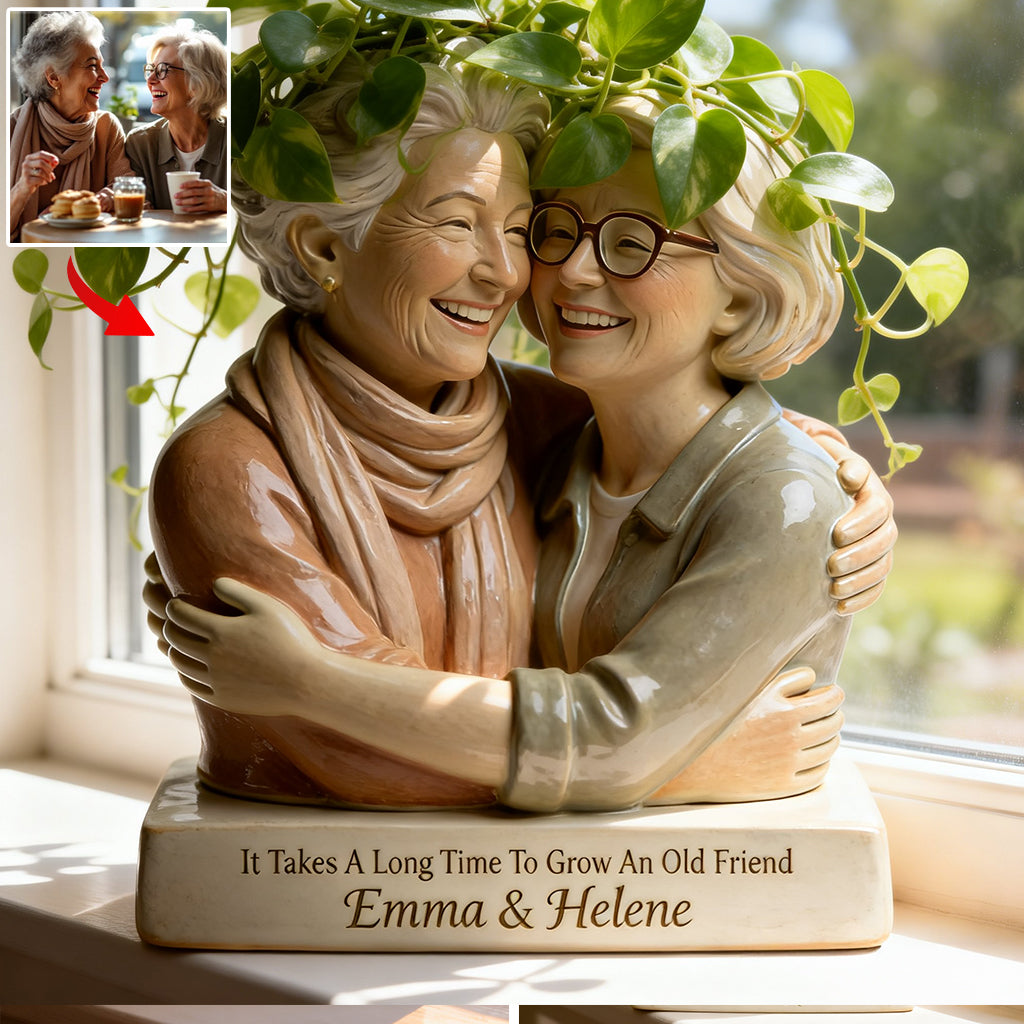 Grow An Old Friend - Personalized Bestie Acrylic Pot