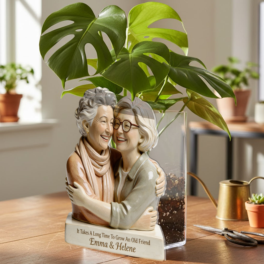 Grow An Old Friend - Personalized Bestie Acrylic Pot