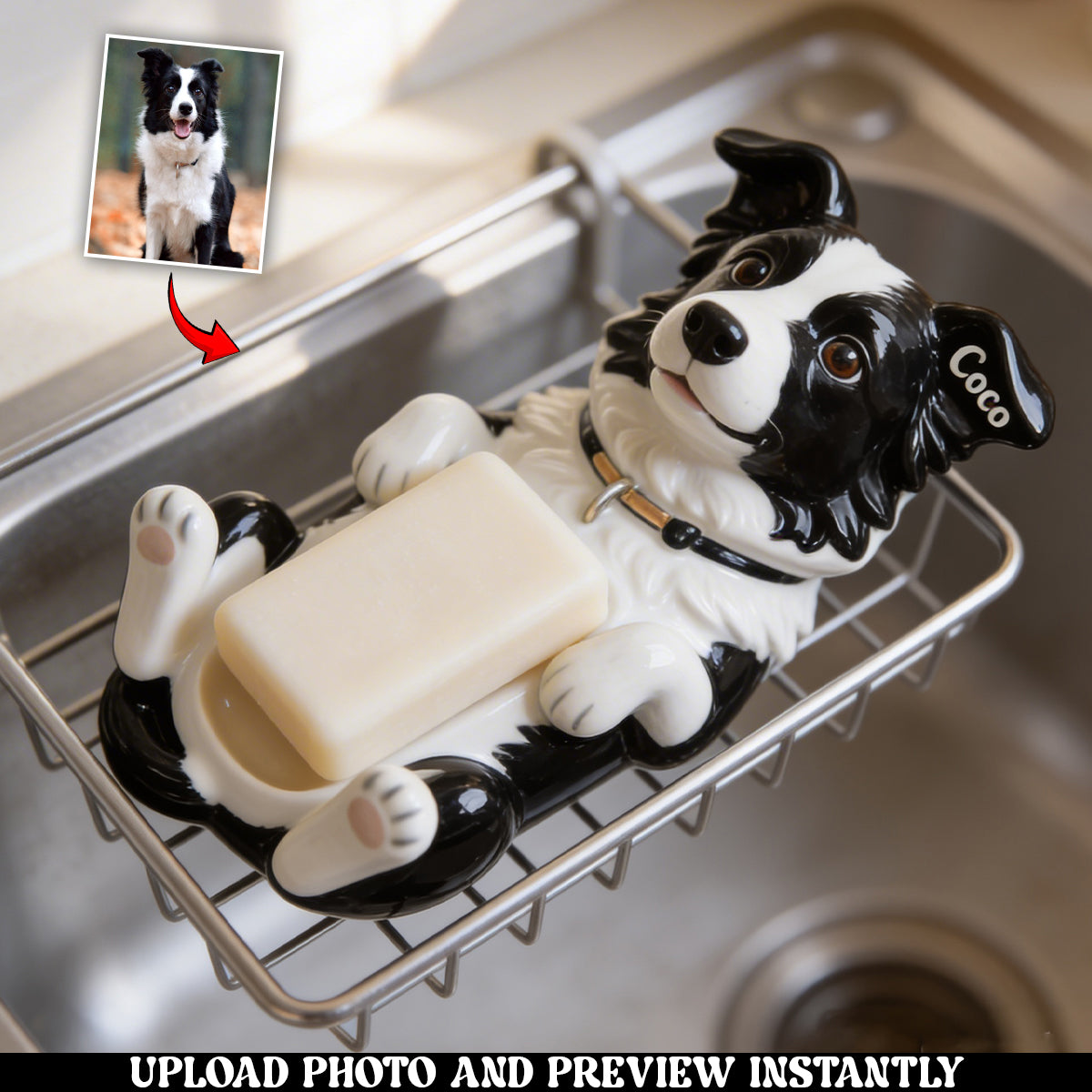 Snuggle Buddy Soap Holder - Personalized Dog Catch-All Tray