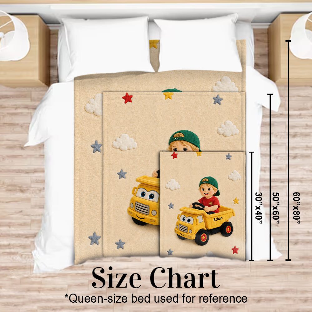 Any Photo, Any Vehicle - Personalized Kid Blanket