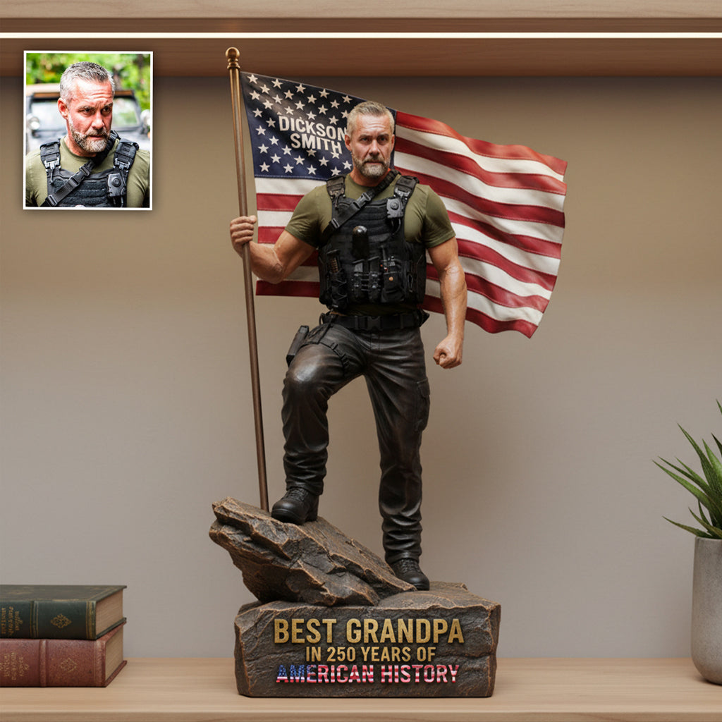 Best Dad/Grandpa... In 250 Years Of America - Personalized Father Custom Shaped Acrylic Plaque