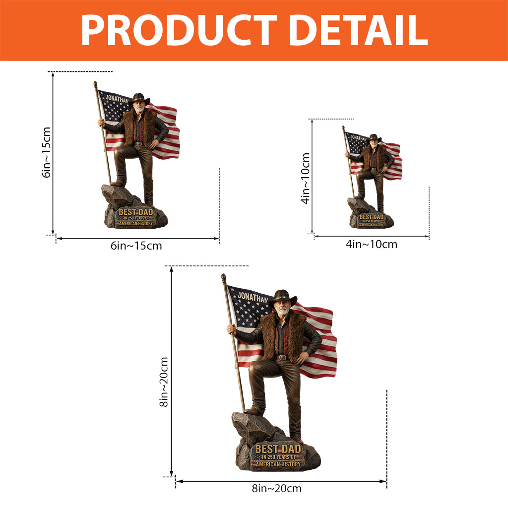 Best Dad/Grandpa... In 250 Years Of America - Personalized Father Custom Shaped Acrylic Plaque