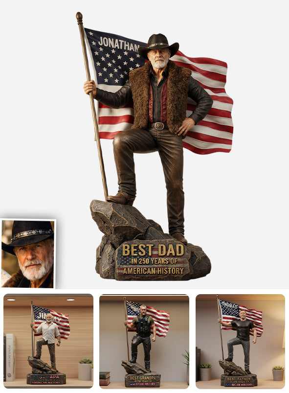 Best Dad/Grandpa... In 250 Years Of America - Personalized Father Custom Shaped Acrylic Plaque