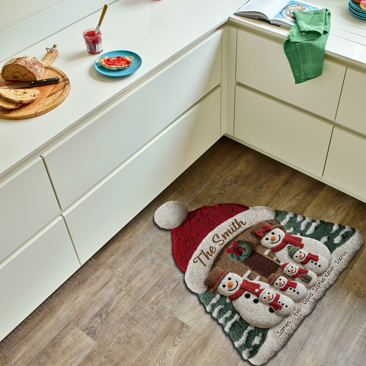 Unsere Familie – Personalisierter, rutschfester Familienteppich