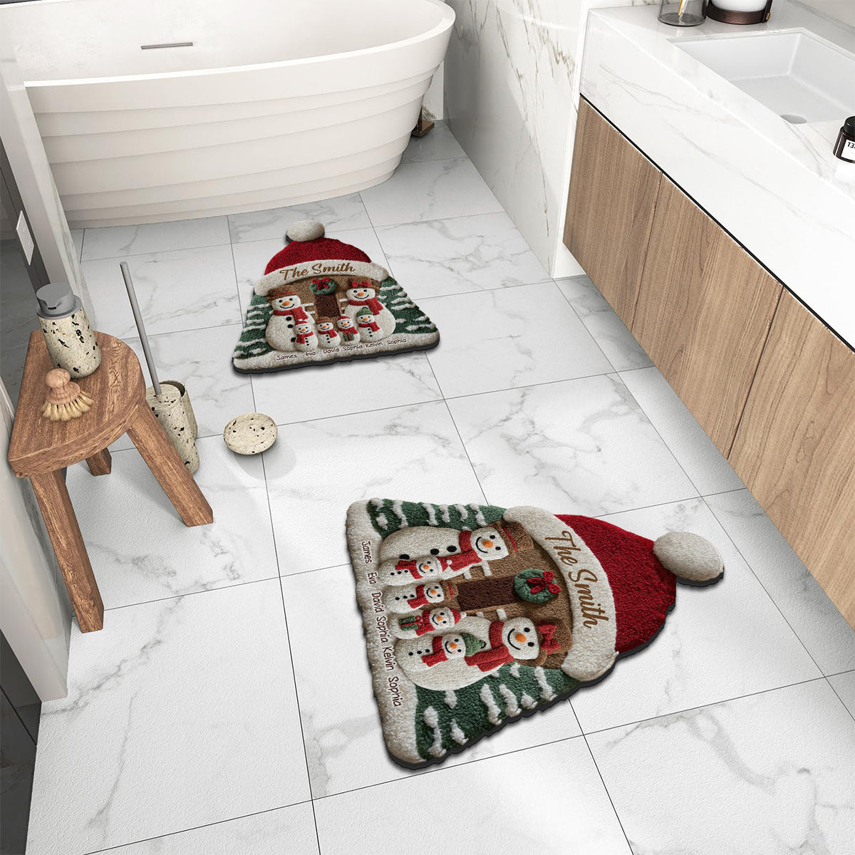 Unsere Familie – Personalisierter, rutschfester Familienteppich