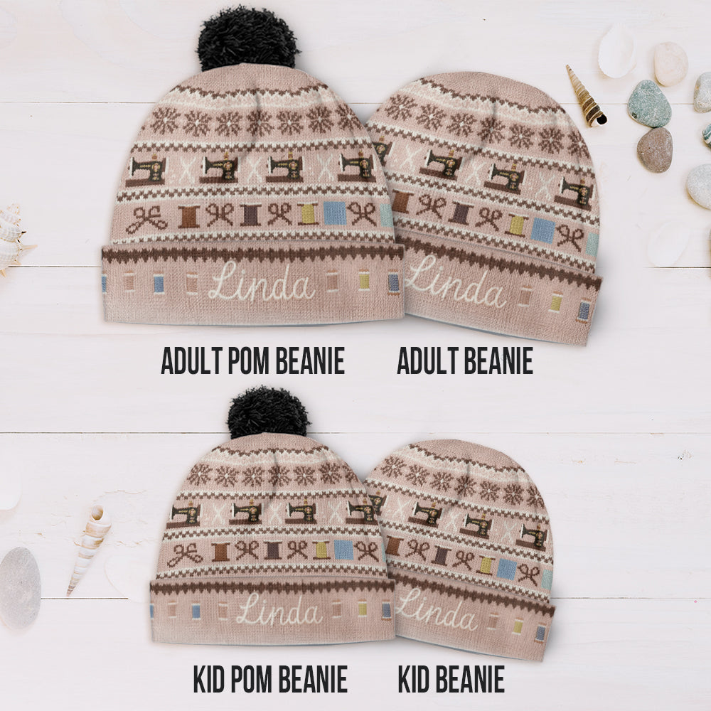 Nähmaschine & Garnrolle – Personalisierte Nähmütze