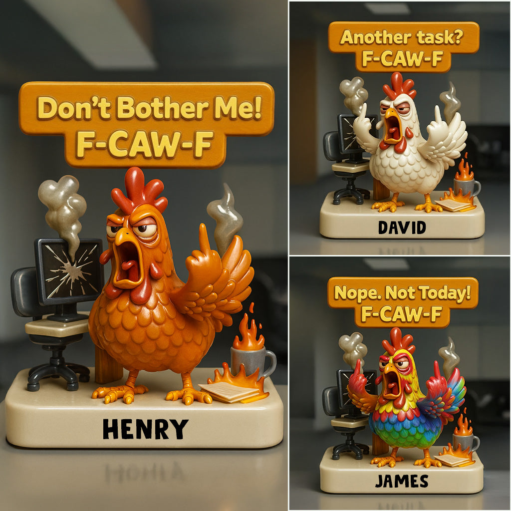 F-caw-f Sarkastische Bürosprüche - Personalisierte Acrylplakette in individueller Form für Kollegen