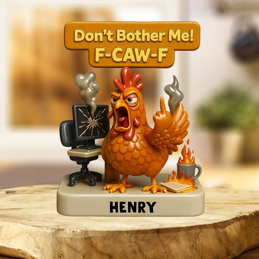 F-caw-f Sarkastische Bürosprüche - Personalisierte Acrylplakette in individueller Form für Kollegen
