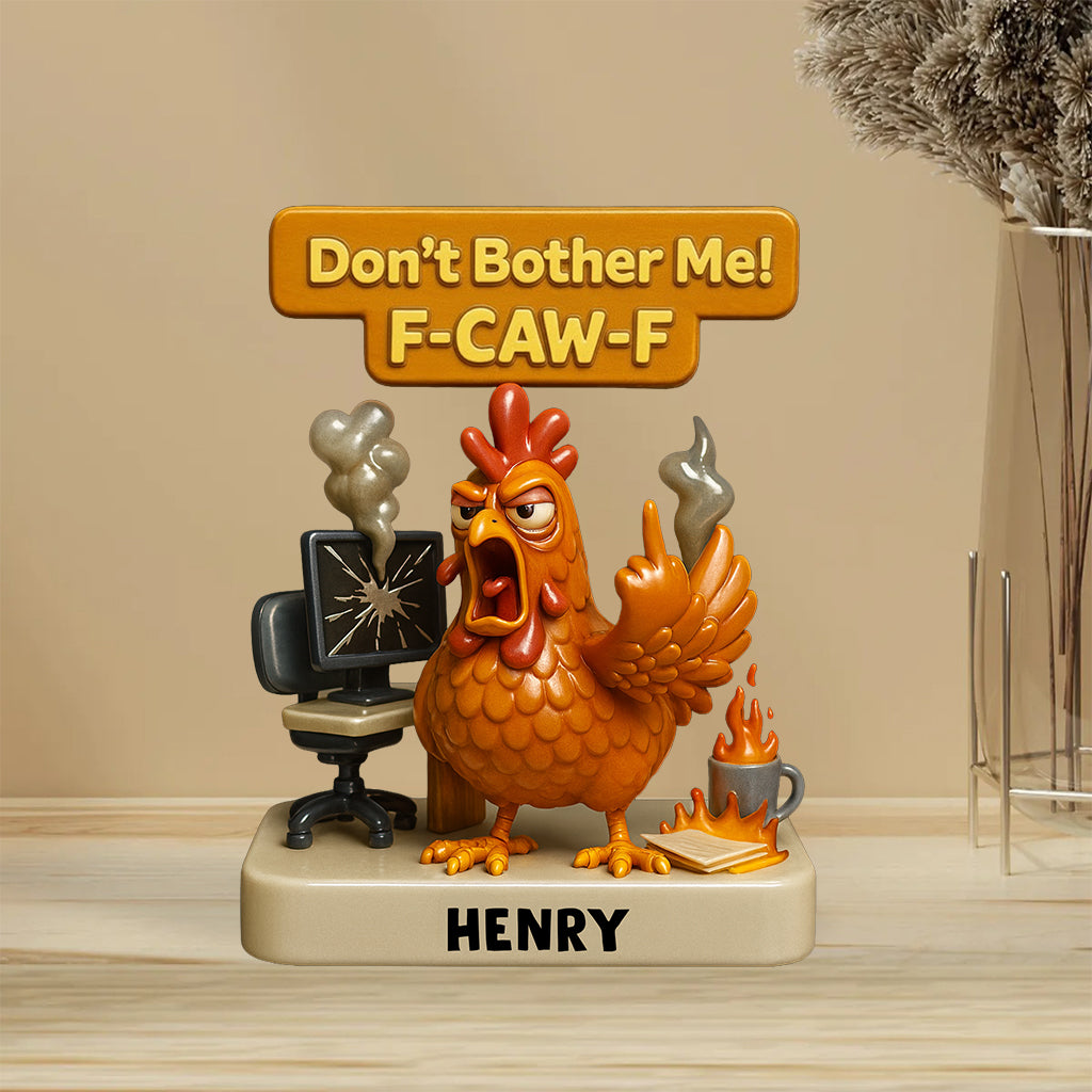 F-caw-f Sarkastische Bürosprüche - Personalisierte Acrylplakette in individueller Form für Kollegen