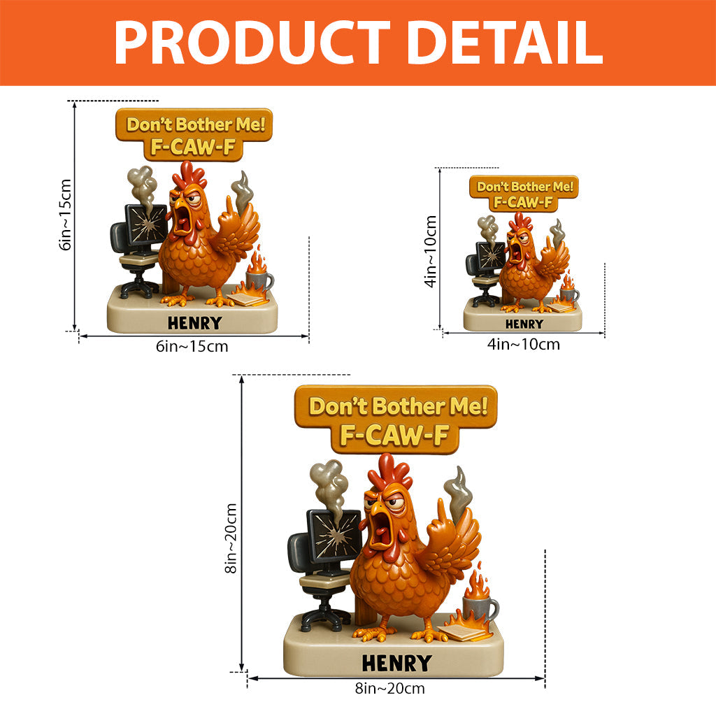 F-caw-f Sarkastische Bürosprüche - Personalisierte Acrylplakette in individueller Form für Kollegen