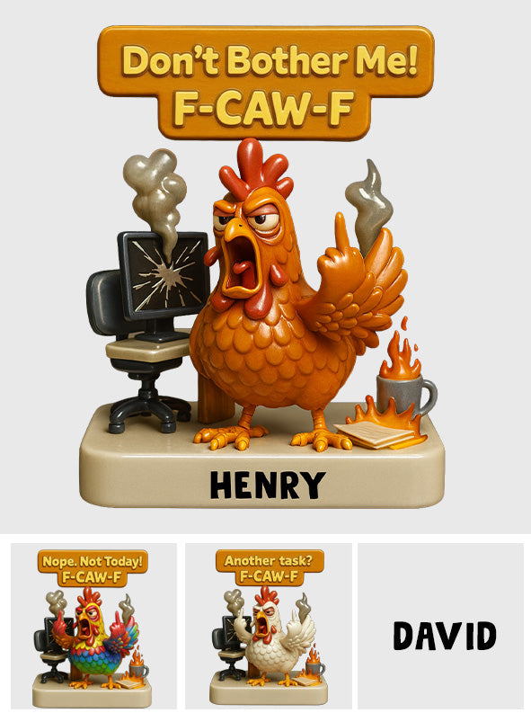 F-caw-f Sarkastische Bürosprüche - Personalisierte Acrylplakette in individueller Form für Kollegen