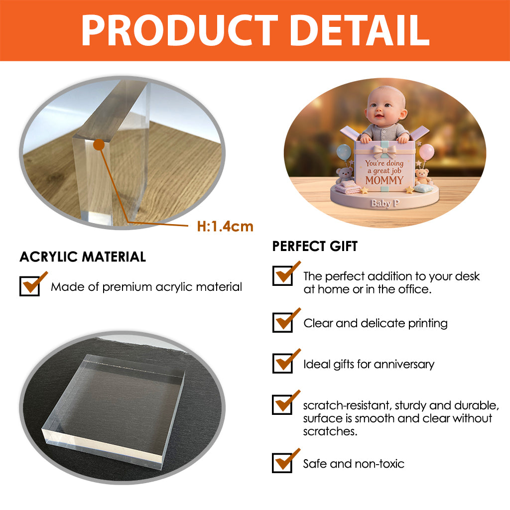 You're Doing A Great Job - Personalized Mother Custom Shaped Acrylic Plaque