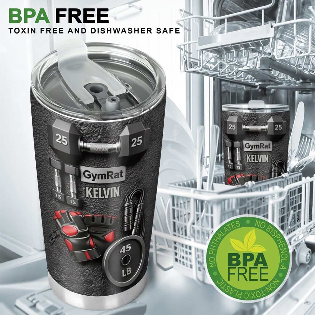 Gym Rat Gift Idea, Gym Girly Gift - Personalized Fitness Tumbler