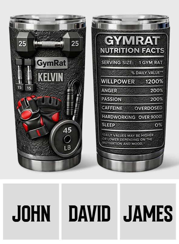 Gym Rat Gift Idea, Gym Girly Gift - Personalized Fitness Tumbler
