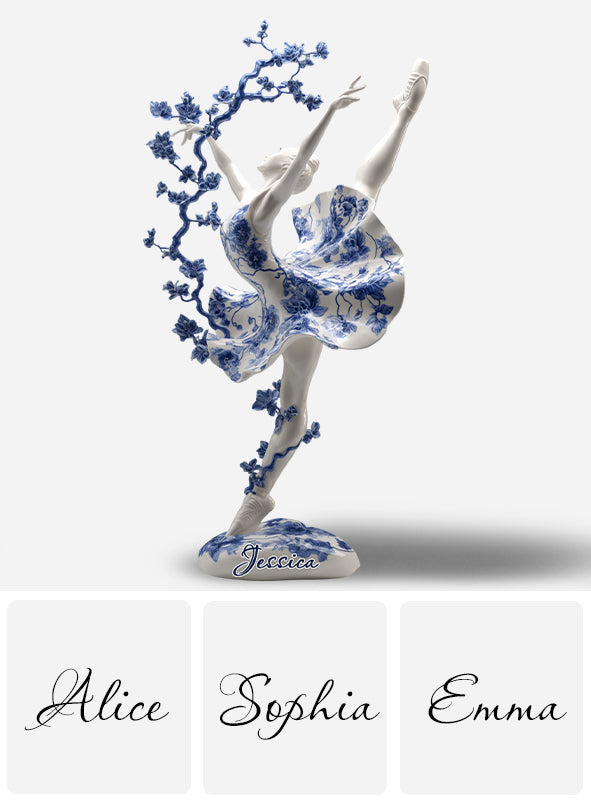 Geschenk für Balletttänzerinnen und Ballerinen – personalisierte Acrylplakette in individueller Ballettform