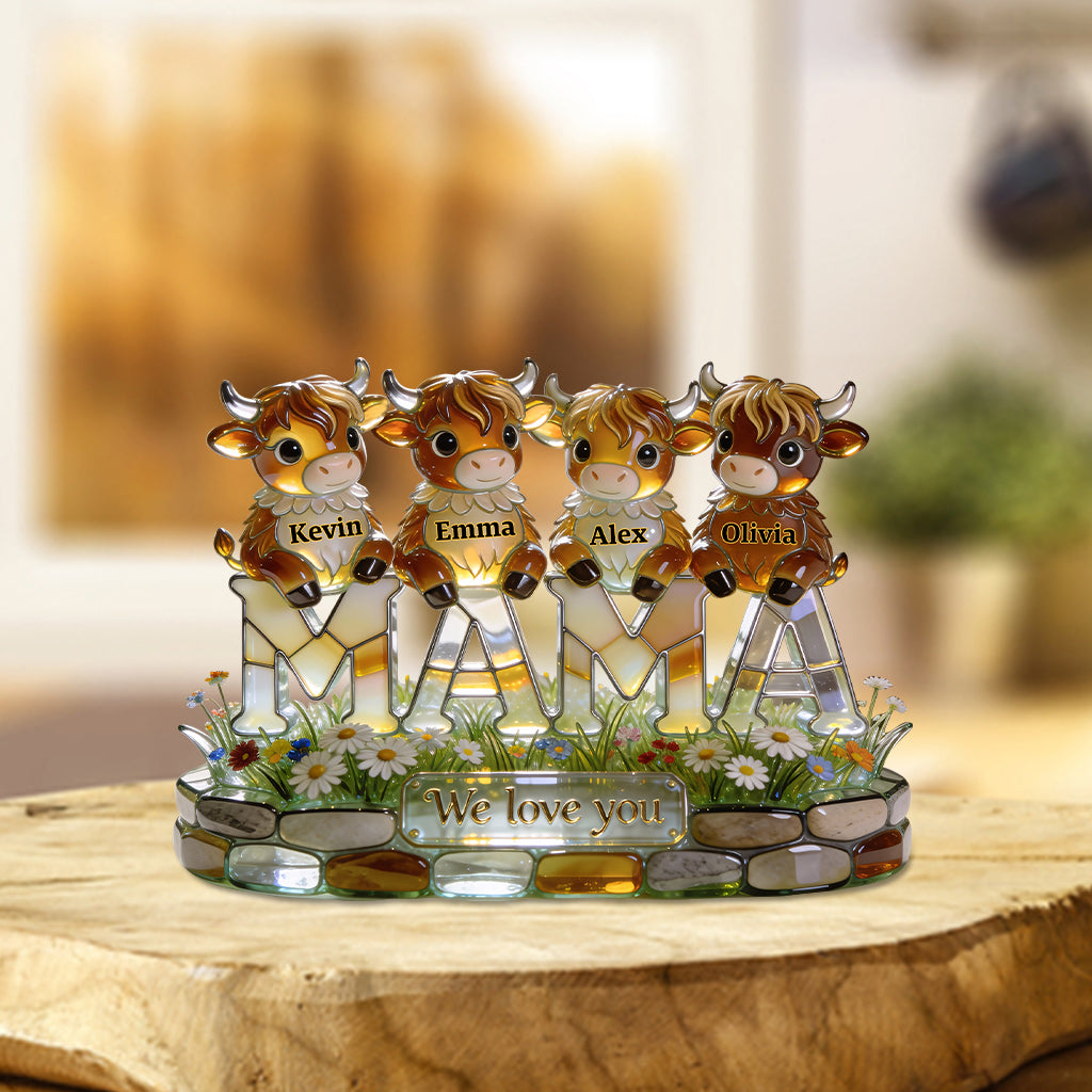 We Love You - Personalized Mother Custom Shaped Acrylic Plaque