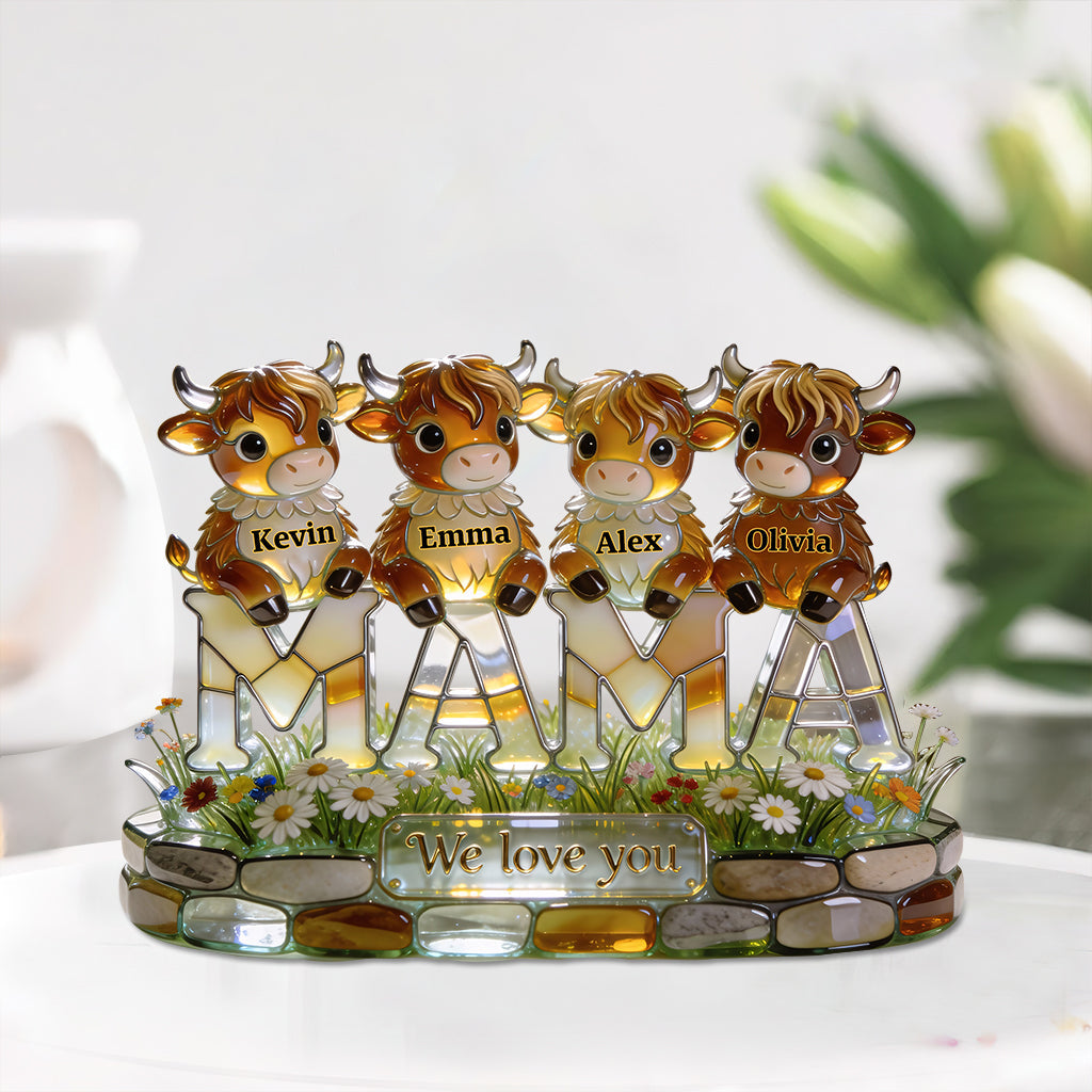 We Love You - Personalized Mother Custom Shaped Acrylic Plaque