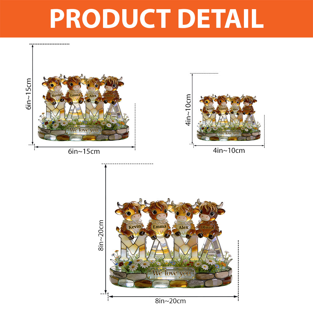 We Love You - Personalized Mother Custom Shaped Acrylic Plaque