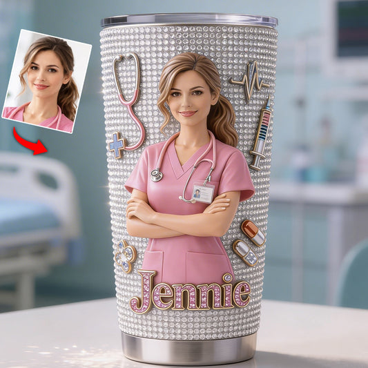 Nurse Bling Signature Tumbler - Personalisierter Nurse Tumbler