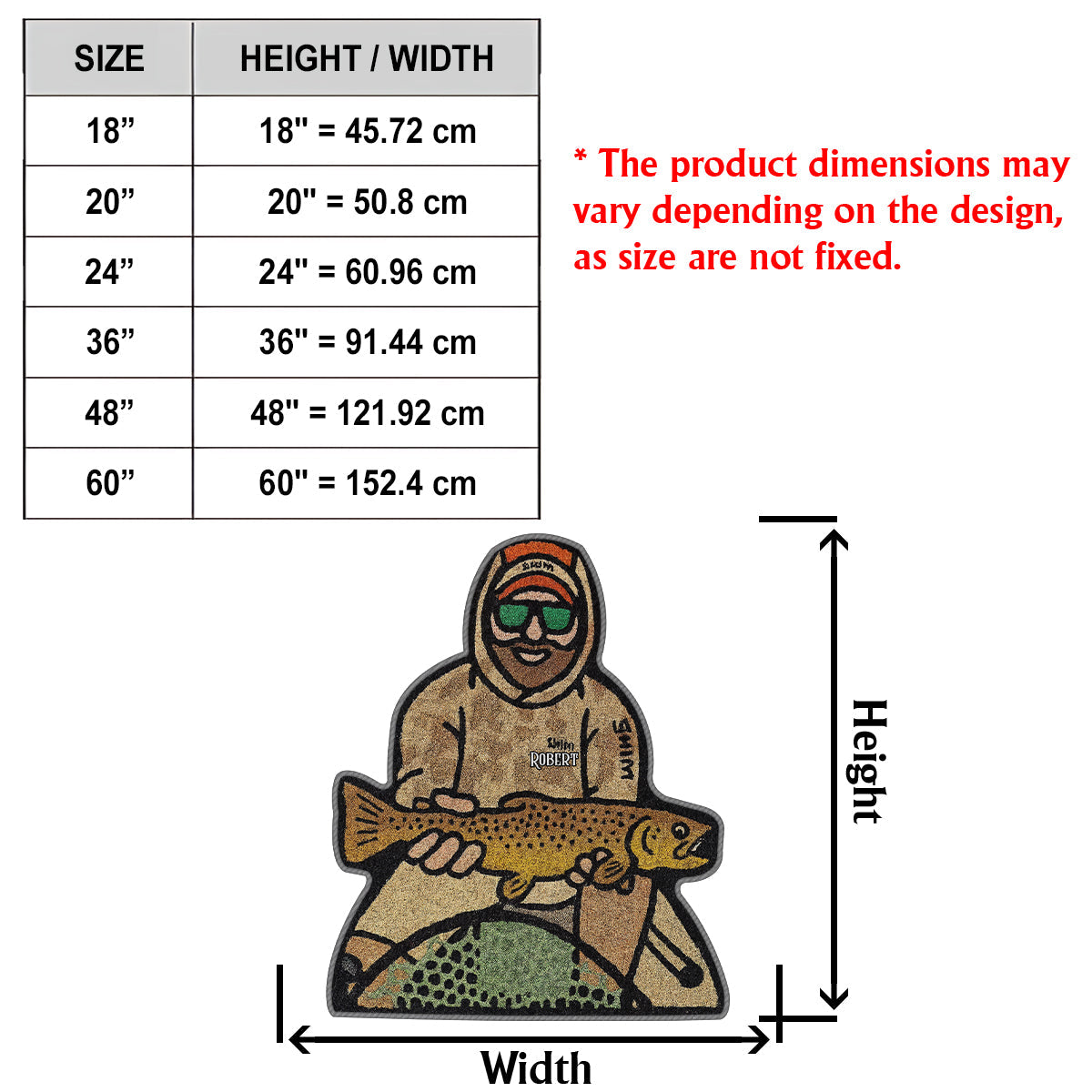 Angel-Fan – Personalisierter, rutschfester, getufteter Teppich