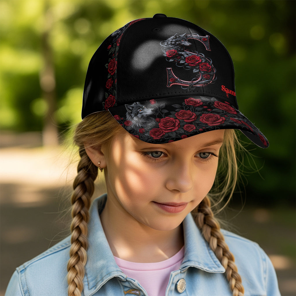 Wolf & Roses - Personalized Wolf Classic Cap