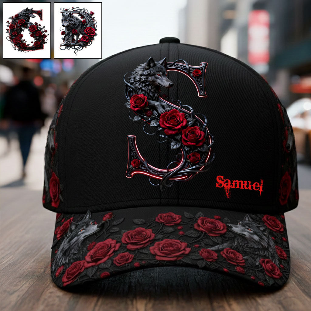 Wolf & Roses - Personalized Wolf Classic Cap