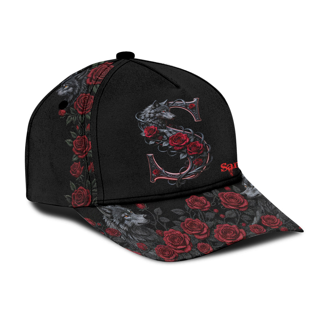Wolf & Roses - Personalized Wolf Classic Cap