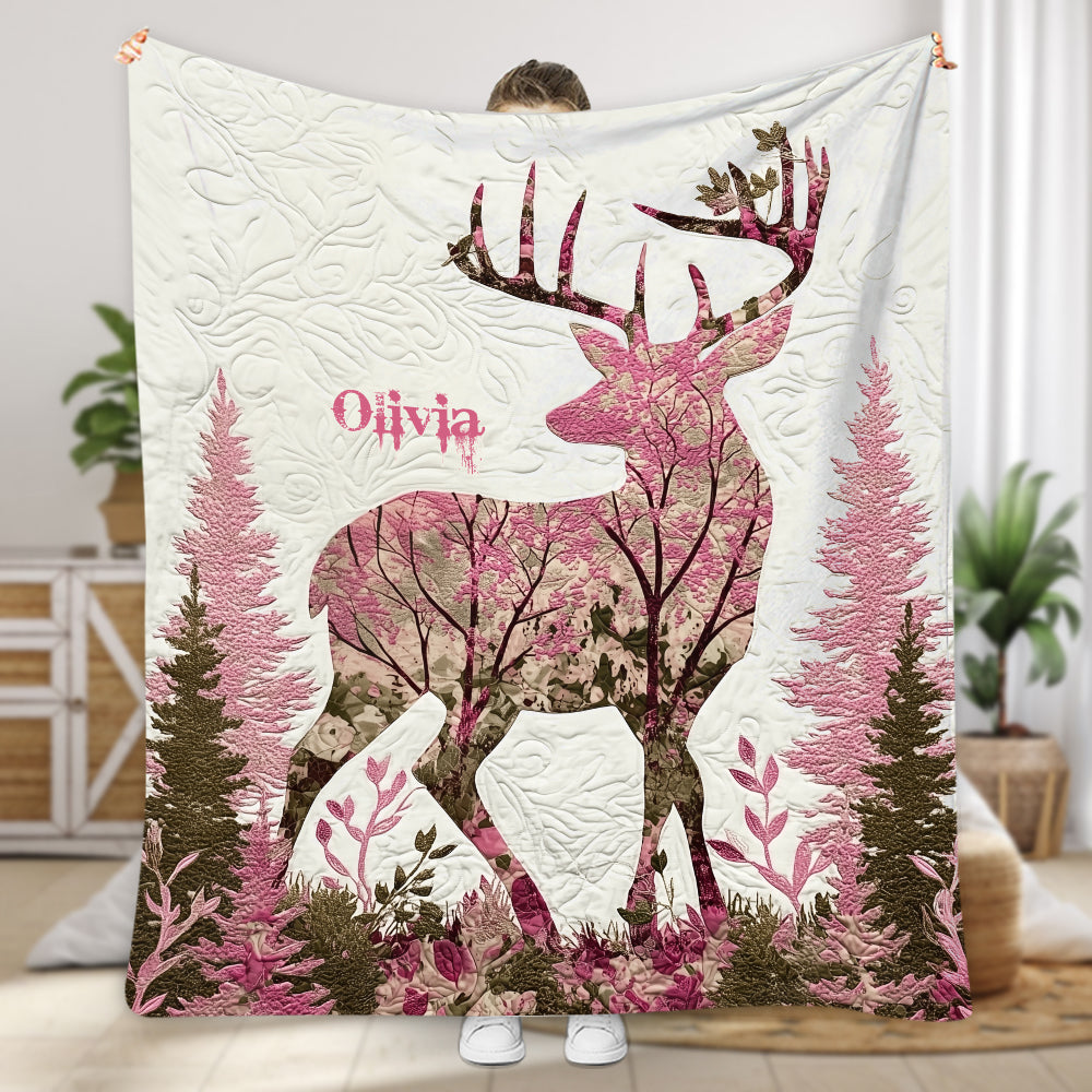 Rosa Waldhirsch - Wilde Schönheit, Landmädchen - Personalisierte Jagddecke