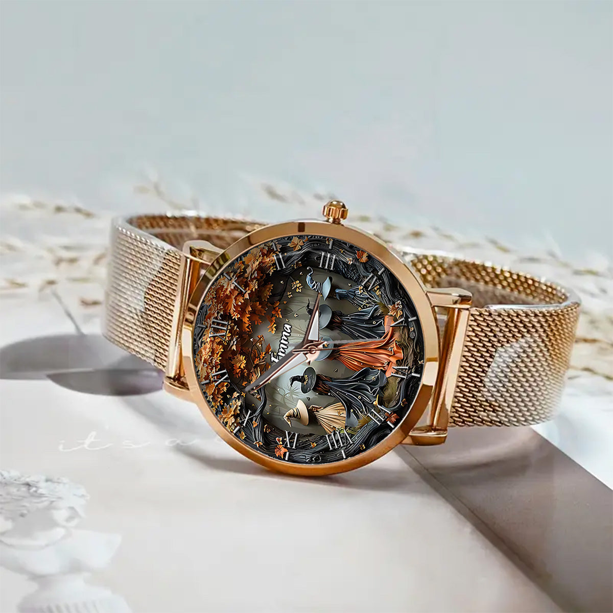 Magische Hexe – Personalisierte Hexen-Damenuhr 