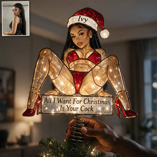 Put Me On Top - Personalized Spicy Couple LED Light Tree Topper