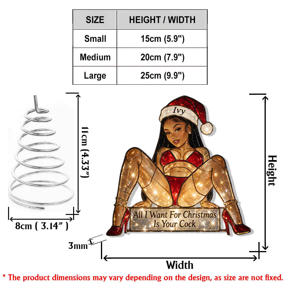 Put Me On Top - Personalized Spicy Couple LED Light Tree Topper
