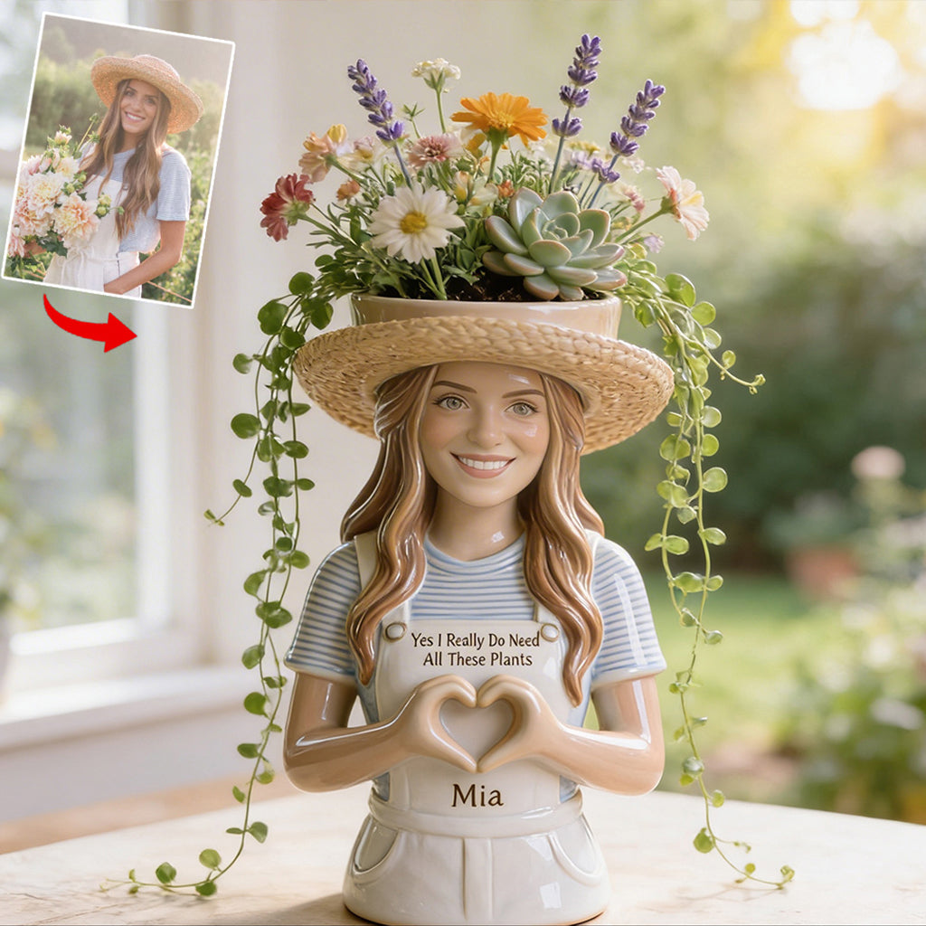 Just A Girl Who Loves Gardening - Personalized Gardening Acrylic Pot