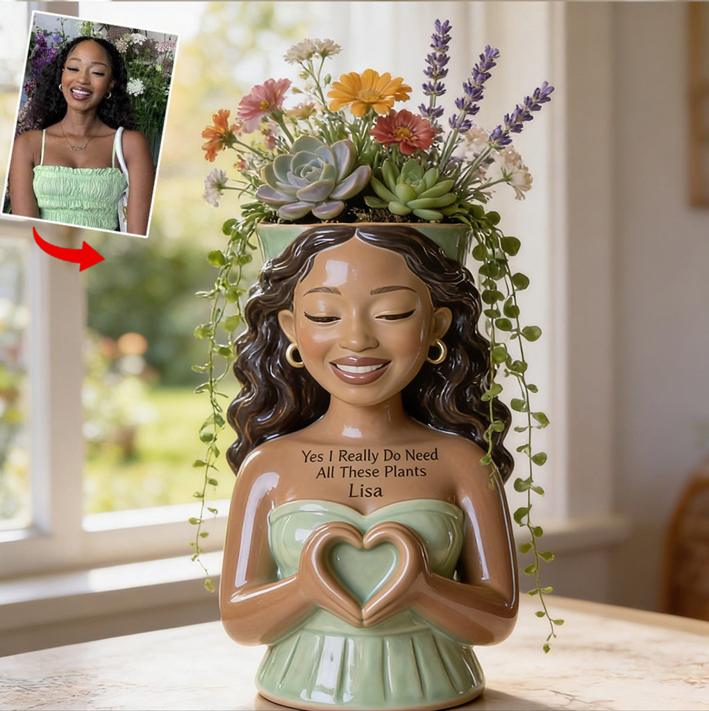 Just A Girl Who Loves Gardening - Personalized Gardening Acrylic Pot