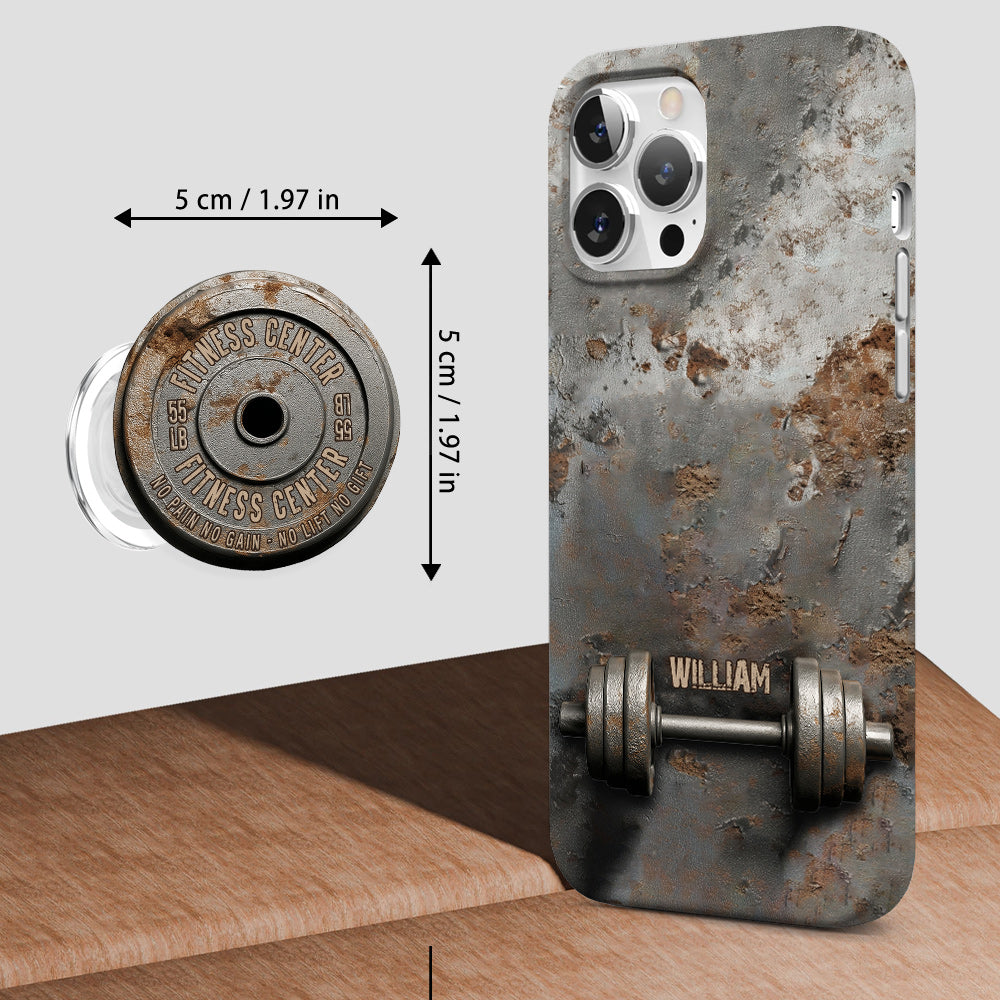 Ohne Fleiß kein Preis – Personalisierte Handyhülle mit Fitness-Vollbilddruck