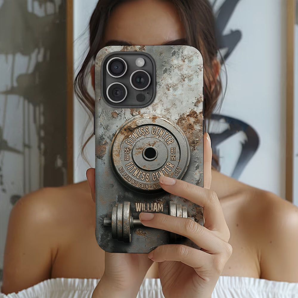 Ohne Fleiß kein Preis – Personalisierte Handyhülle mit Fitness-Vollbilddruck