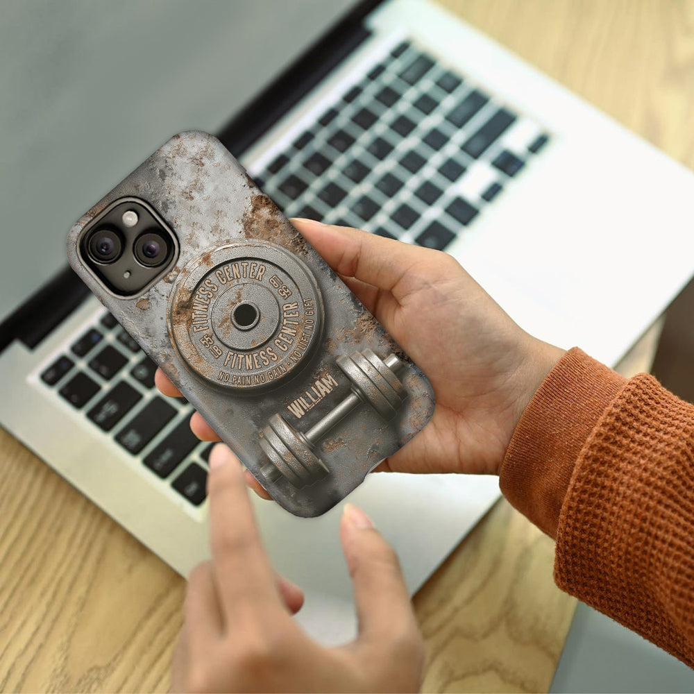 Ohne Fleiß kein Preis – Personalisierte Handyhülle mit Fitness-Vollbilddruck