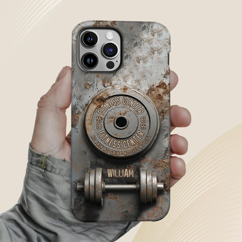 Ohne Fleiß kein Preis – Personalisierte Handyhülle mit Fitness-Vollbilddruck