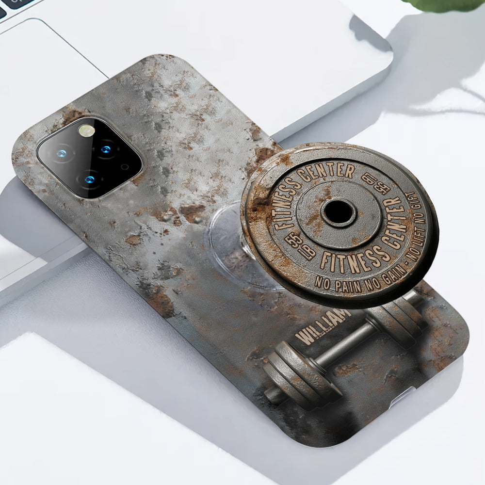 Ohne Fleiß kein Preis – Personalisierte Handyhülle mit Fitness-Vollbilddruck